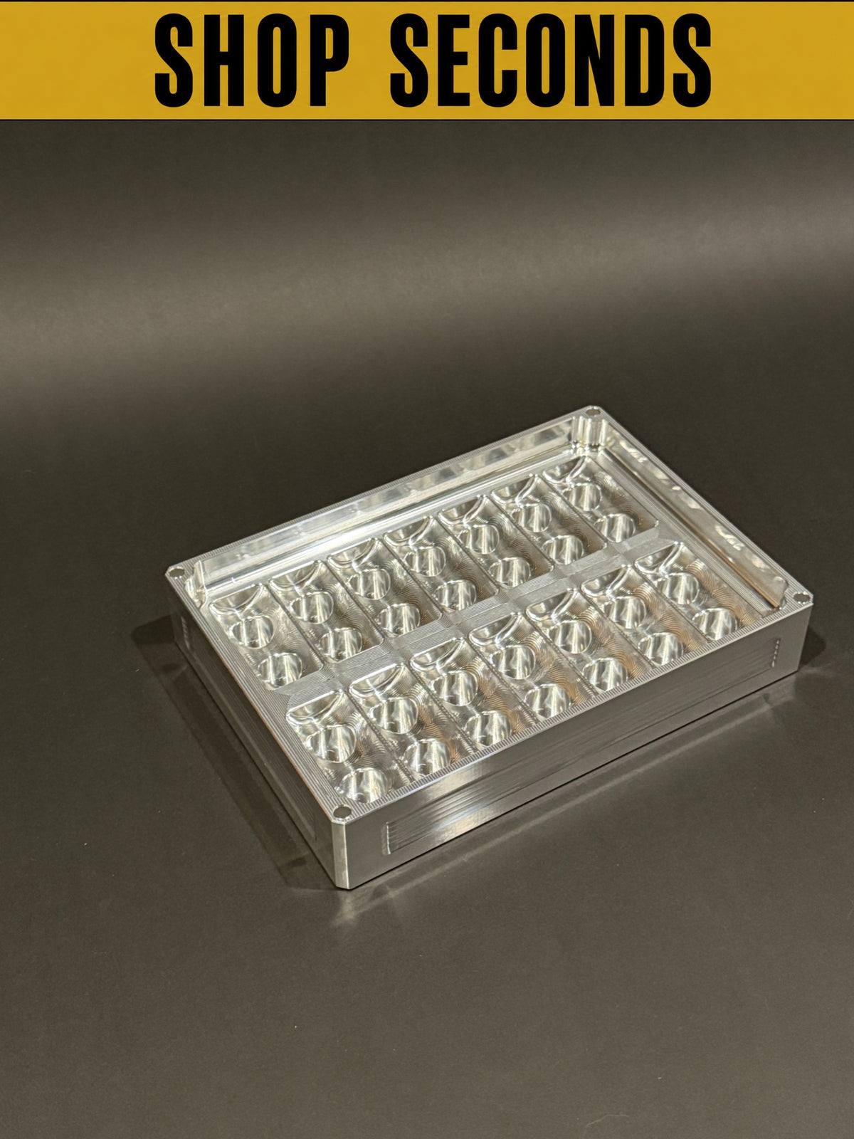 Empty Shop Seconds Peptide Vault Mega Lidless vial organizer in Raw Machined